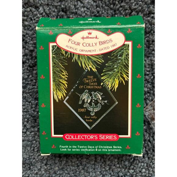Hallmark Collector Twelve Days of Christmas Four Colly Bird Keepsake Vintage ‘87 - Picture 1 of 4